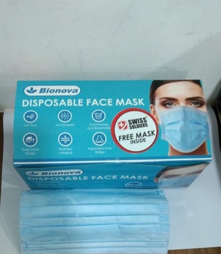 Bionova | Bionova Disposable Surgical Masks 3 Layers (Pack Of 50 X 2 100Pcs)