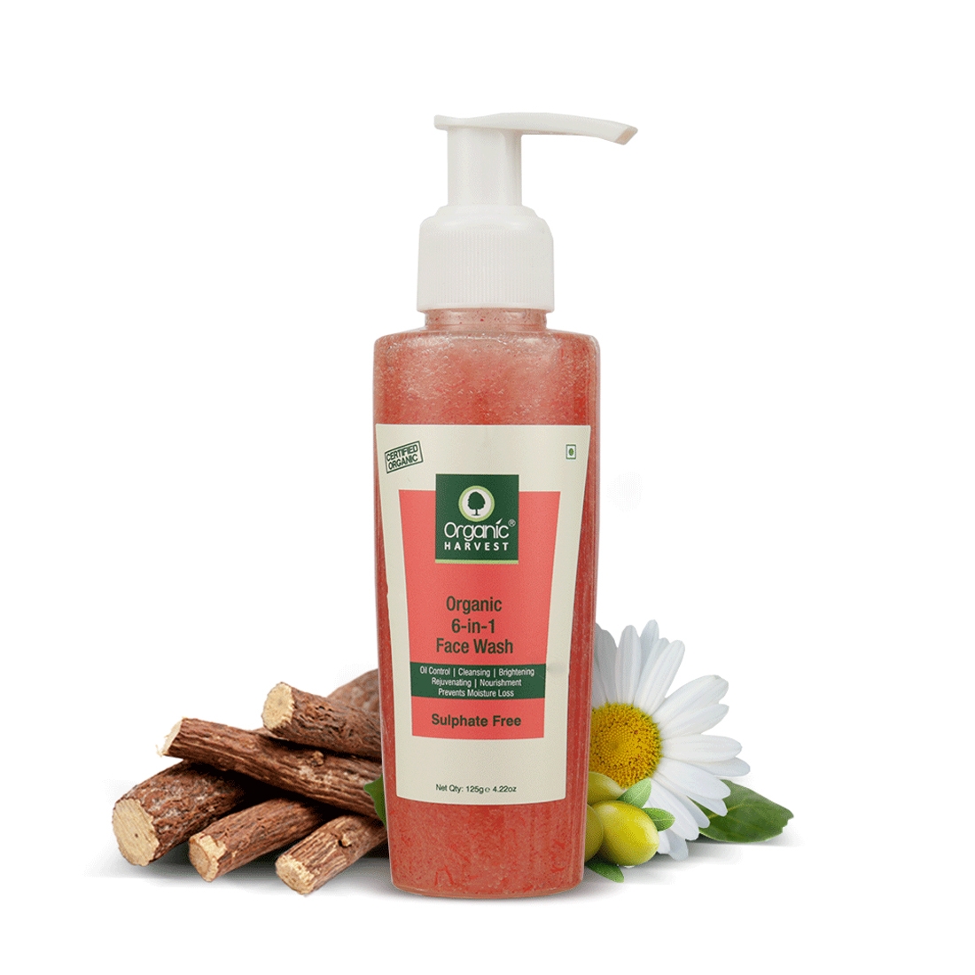 Organic Harvest | Organic Harvest Face Wash - 6 in 1 (Sulphate Free), 125gm