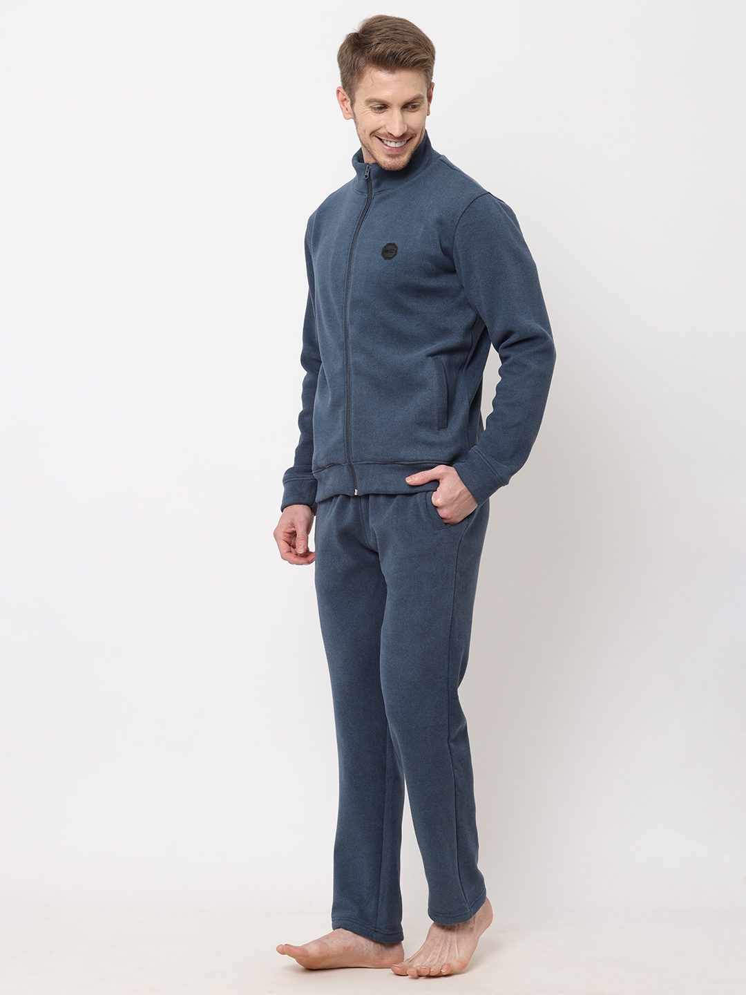 Sweet Dreams Men Navy Polyester Solid Tracksuits