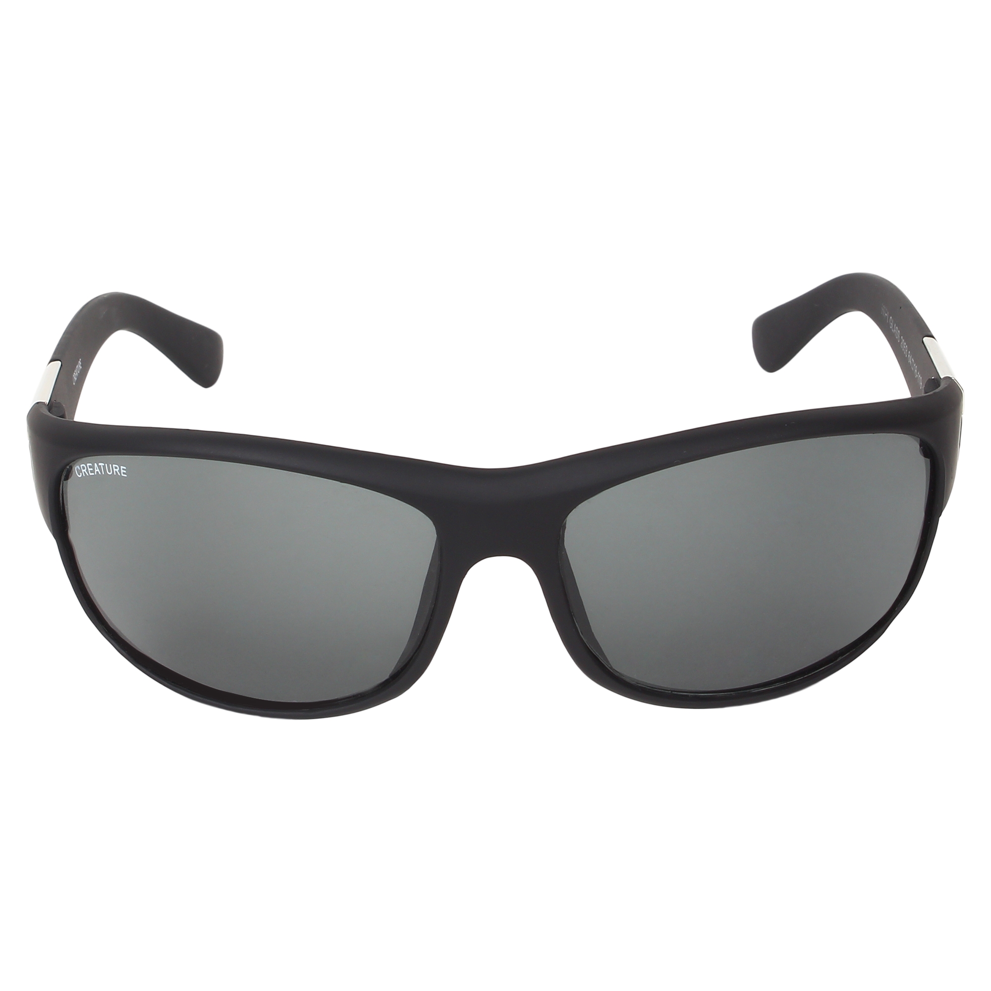 CREATURE | CREATURE Black Matte Finish Wrap-Around Sunglasses For Men