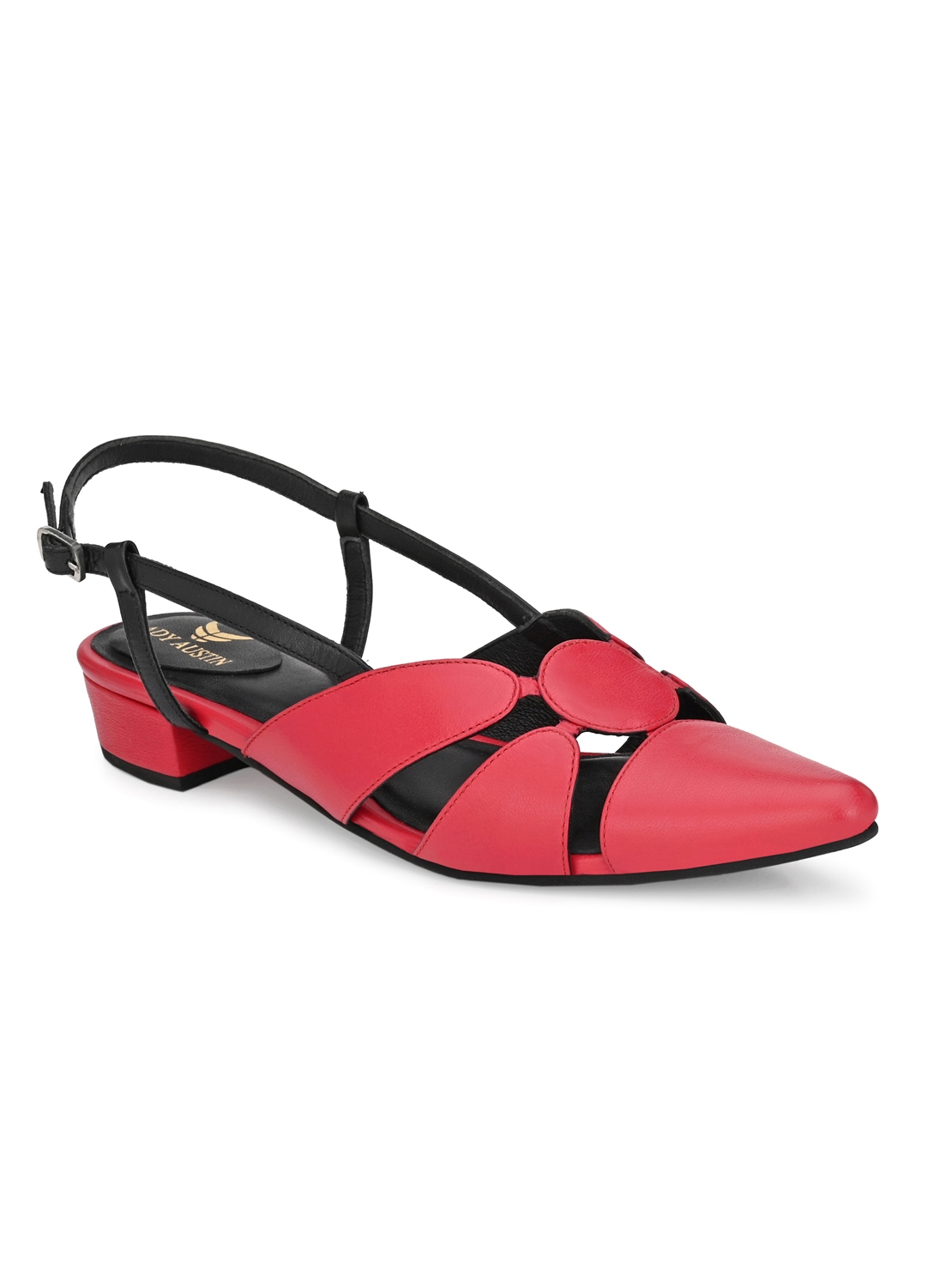 AADY AUSTIN | Aady Austin Women's Trendy Red Pointed Toe Block Heel