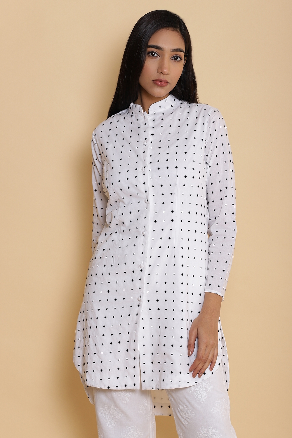 ABRAHAM AND THAKORE | Star Embroidered Cotton Shirt