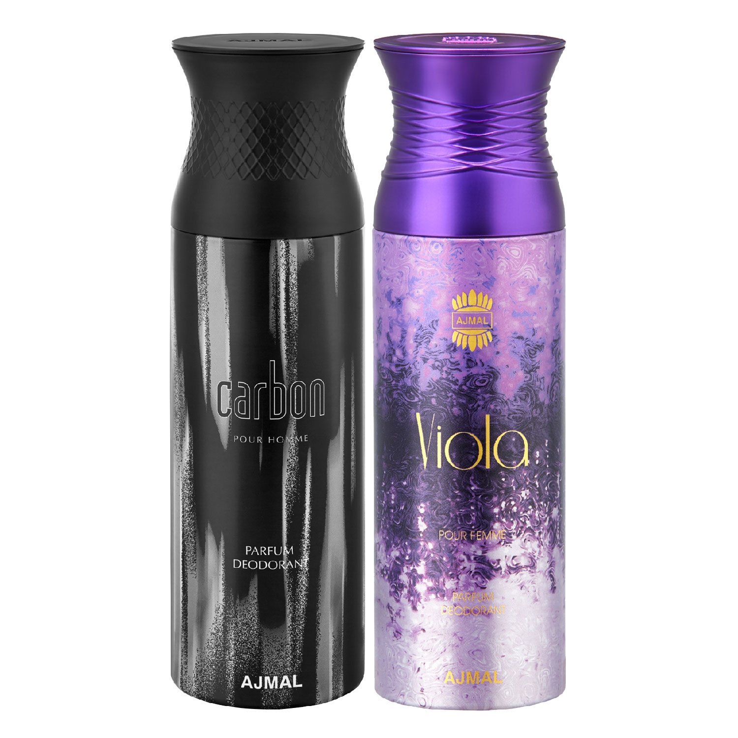 Ajmal | Ajmal Carbon & Viola Deodorants Gift For Men & Women (200 ml, Pack of 2)