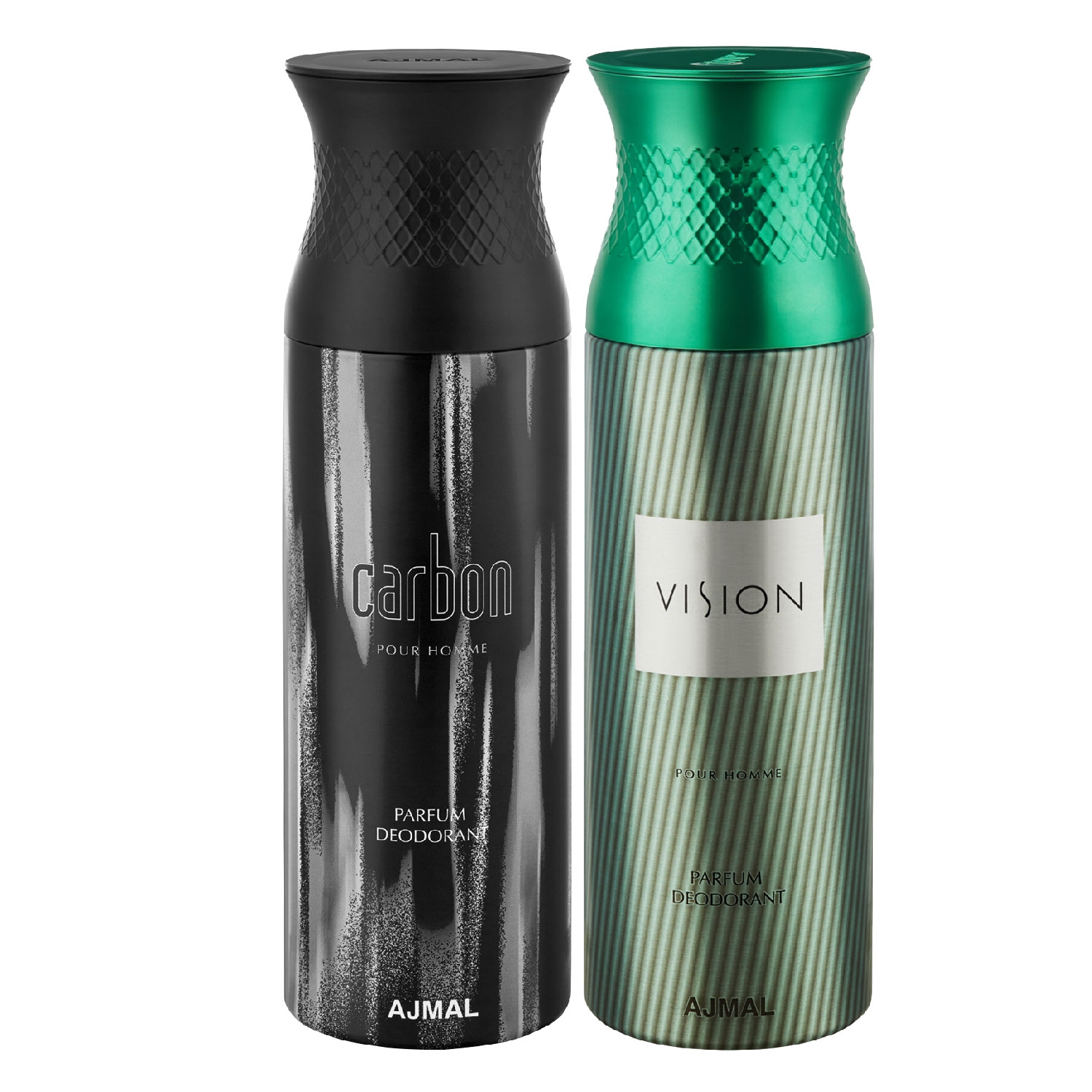 Ajmal | Ajmal Carbon & Vision Deodorants Gift For Men (200 ml, Pack of 2)