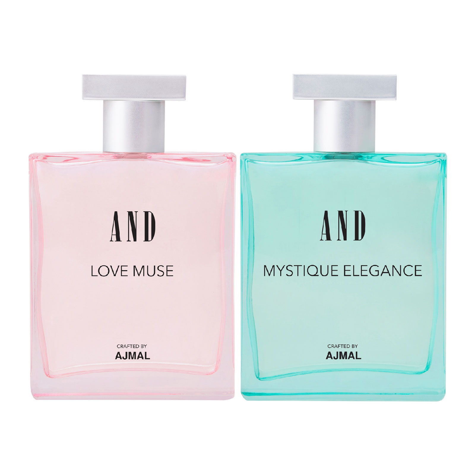 AND Love Muse & Mystique Elegance Pack of 2 Eau De Perfume 100ML each for Women Crafted by Ajmal