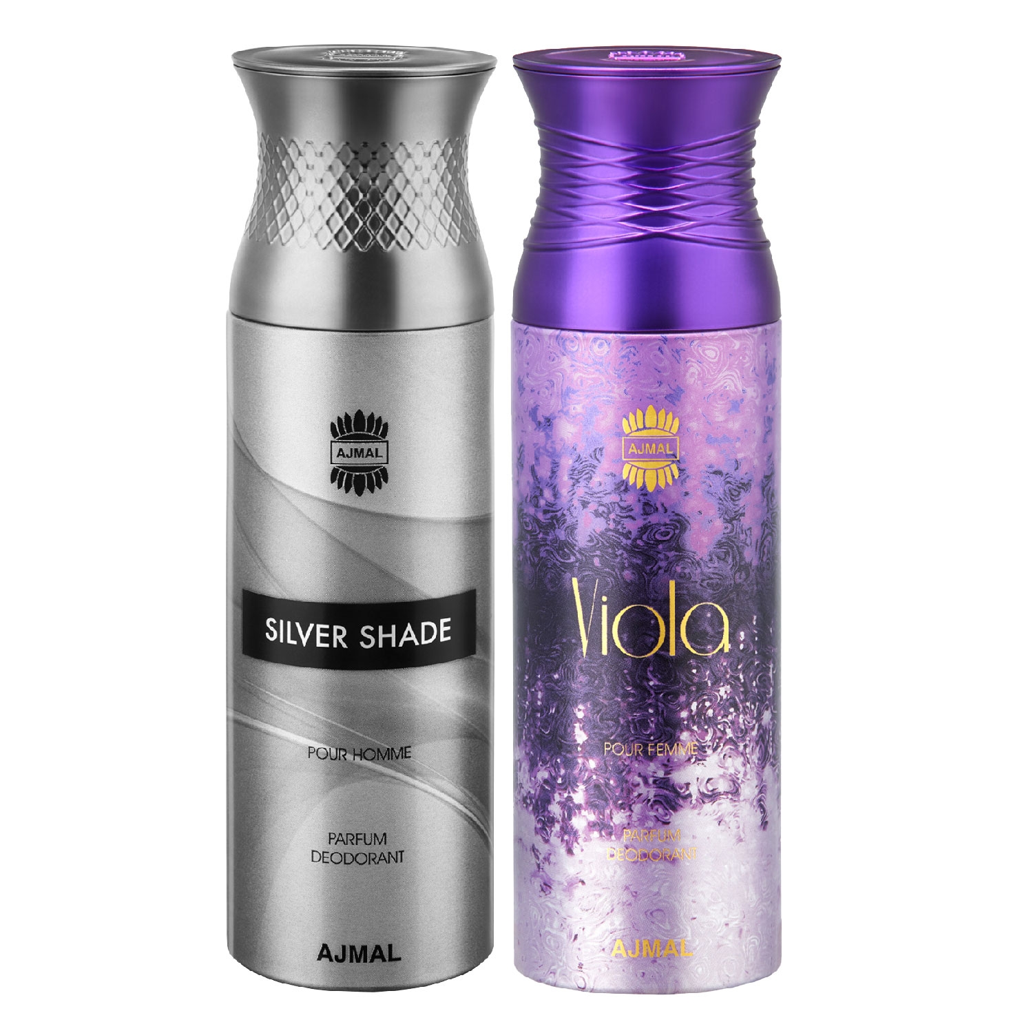 Ajmal | Ajmal SilverShade & Viola Deodorants Gift For Men & Women (200 ml, Pack of 2)