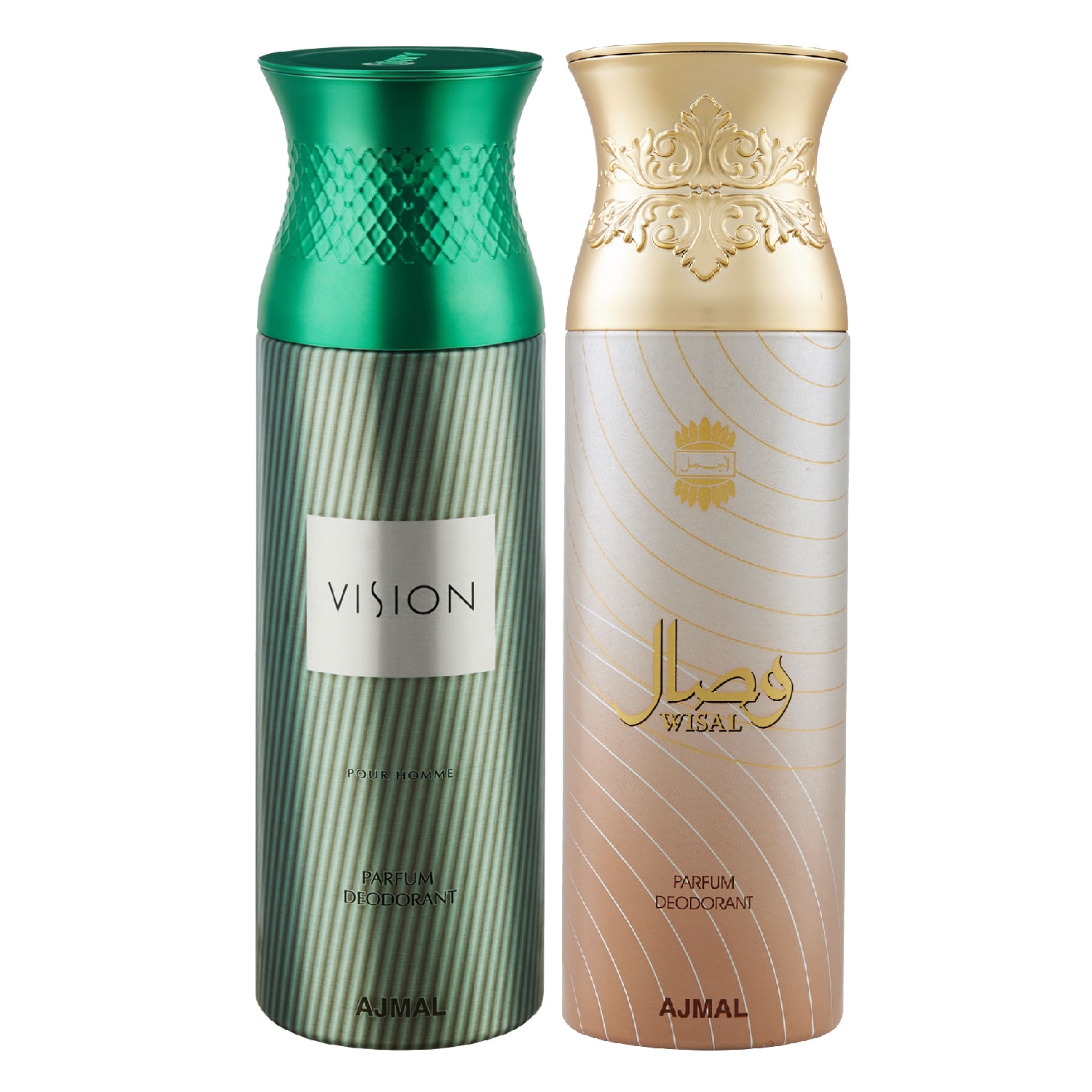 Ajmal | Ajmal Vision Him & Wisal Deodorant Spray Gift For Men & Women (200 ml, Pack of 2)