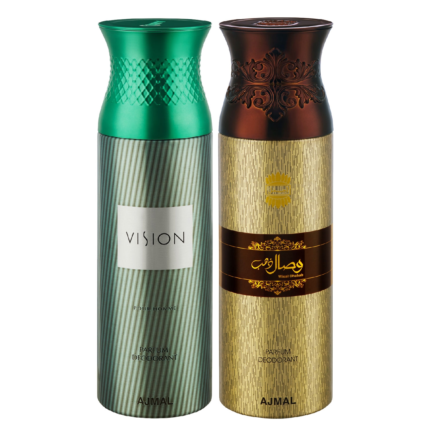 Ajmal | Ajmal Vision Him & WisalDhahab Deodorant Spray Gift For Men (200 ml, Pack of 2)