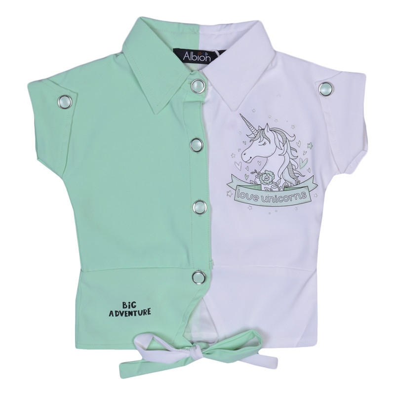 Albion | ALBION INFANTS LOLIPOPZ TOP GREEN WHITE