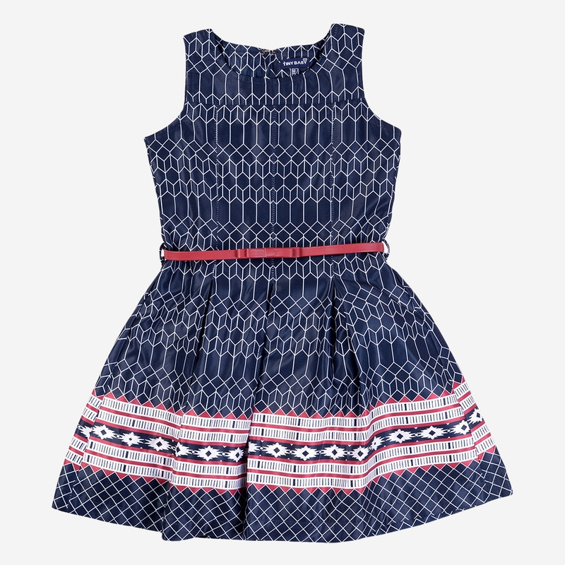 ALBION KIDS GIRLS N BLUE TINY BABY FROCK