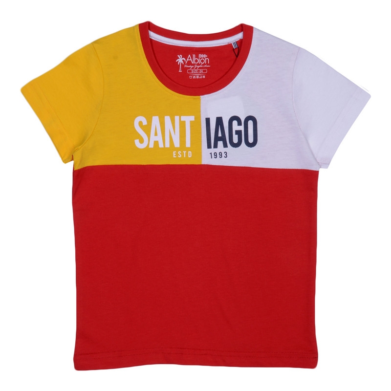 Albion | ALBION KIDS DOSSIL BOYS T-SHIRT S.S GOLD WHITE RED