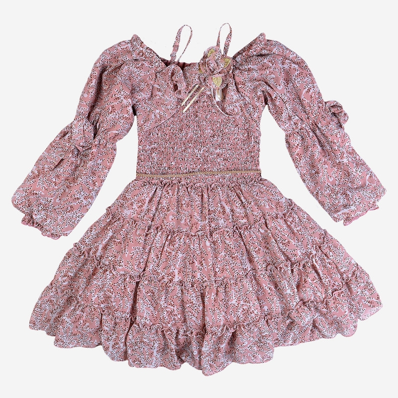 Albion | ALBION KIDS GIRLS RUST PURE PINK FROCK