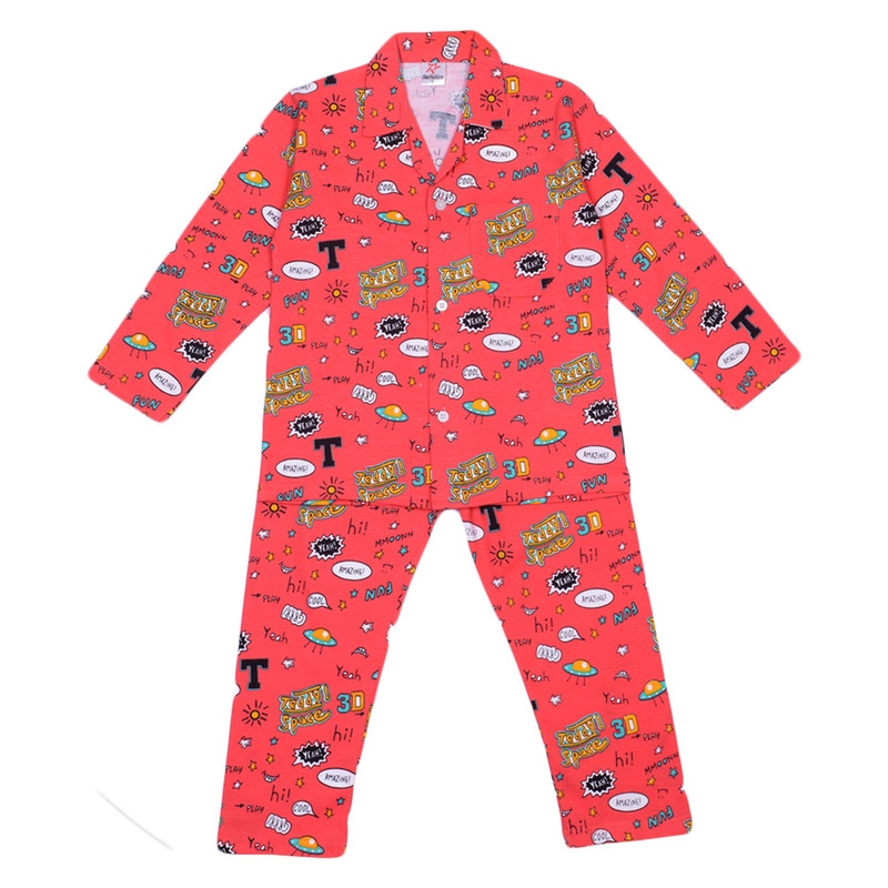 Albion | ALBION KIDS BOYS STAR FASHION NIGHT SUIT RED