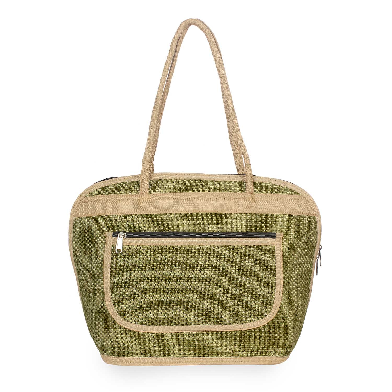 Aliado | Aliado Textile Green Color Zipper Closure Handbag 