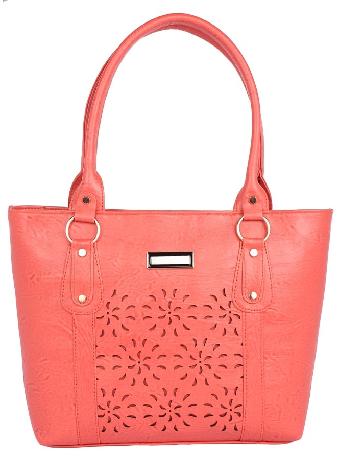 Aliado | Aliado Faux Leather Pink              Coloured Zipper Closure Handbag
