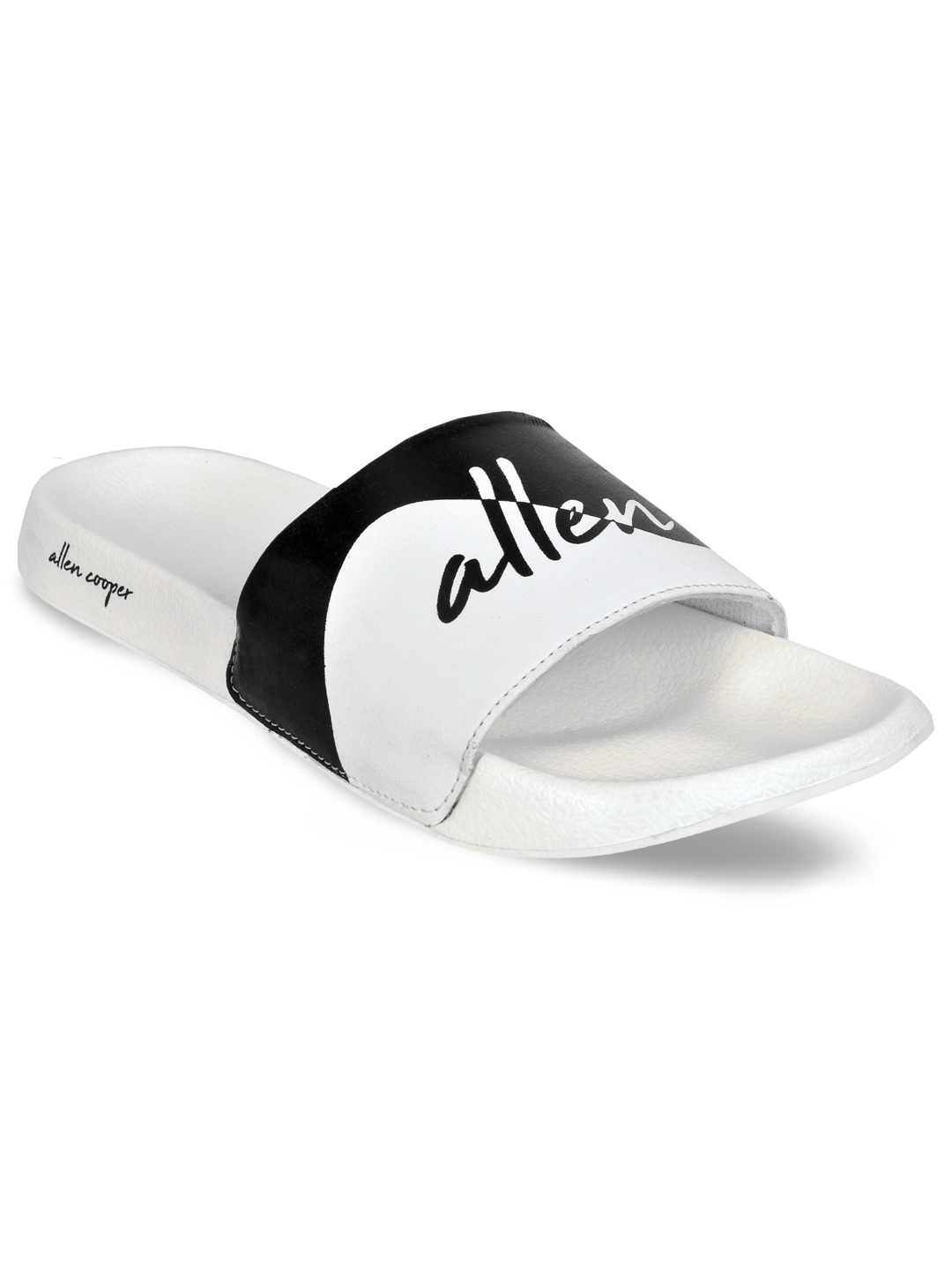 Allen Cooper | Allen Cooper White Sliders For Men