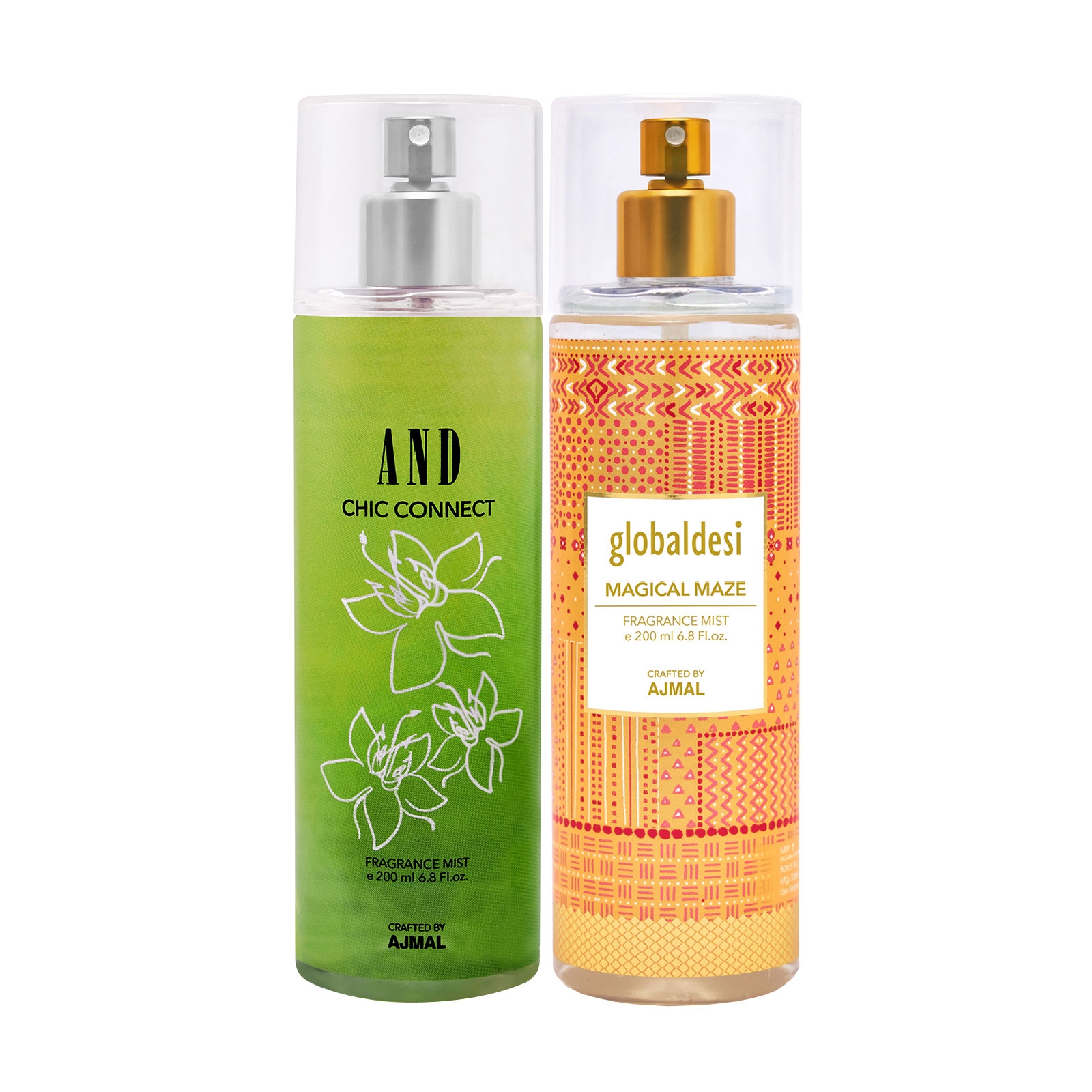 AND Crafted By Ajmal | AND Chi Connect Body Mist 200ML & Global Desi Magical Maze Body Mist 200ML 