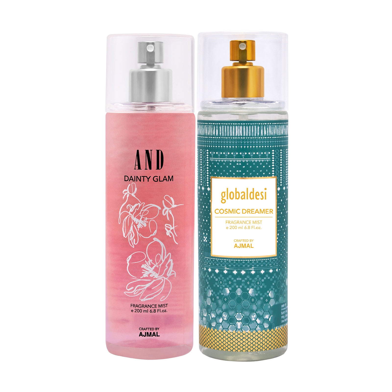 AND Crafted By Ajmal | AND Dainty Glam Body Mist 200ML & Global Desi Cosmic Dreamer Body Mist 200ML 