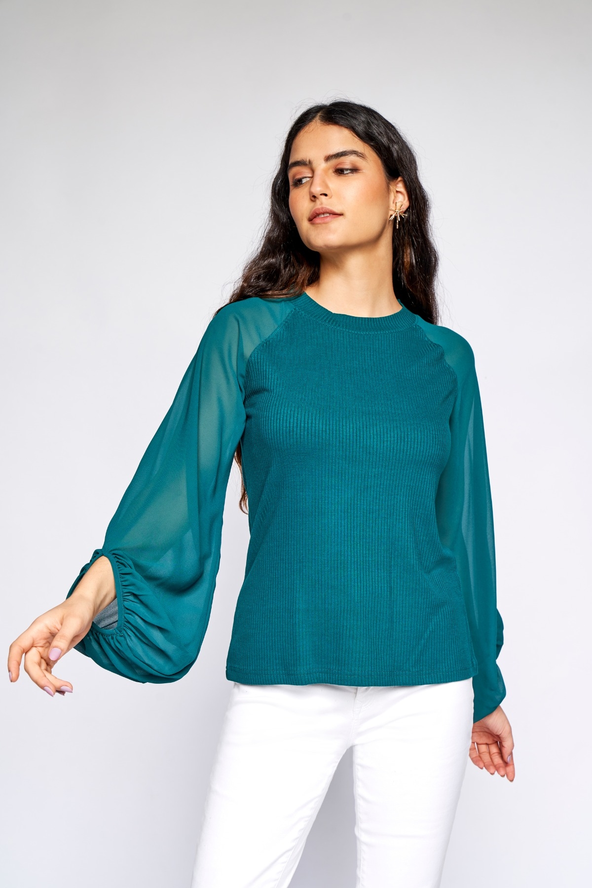 Buy AND EMRALD GREEN TOP - AND | Fynd - Your Everyday Fashion ...