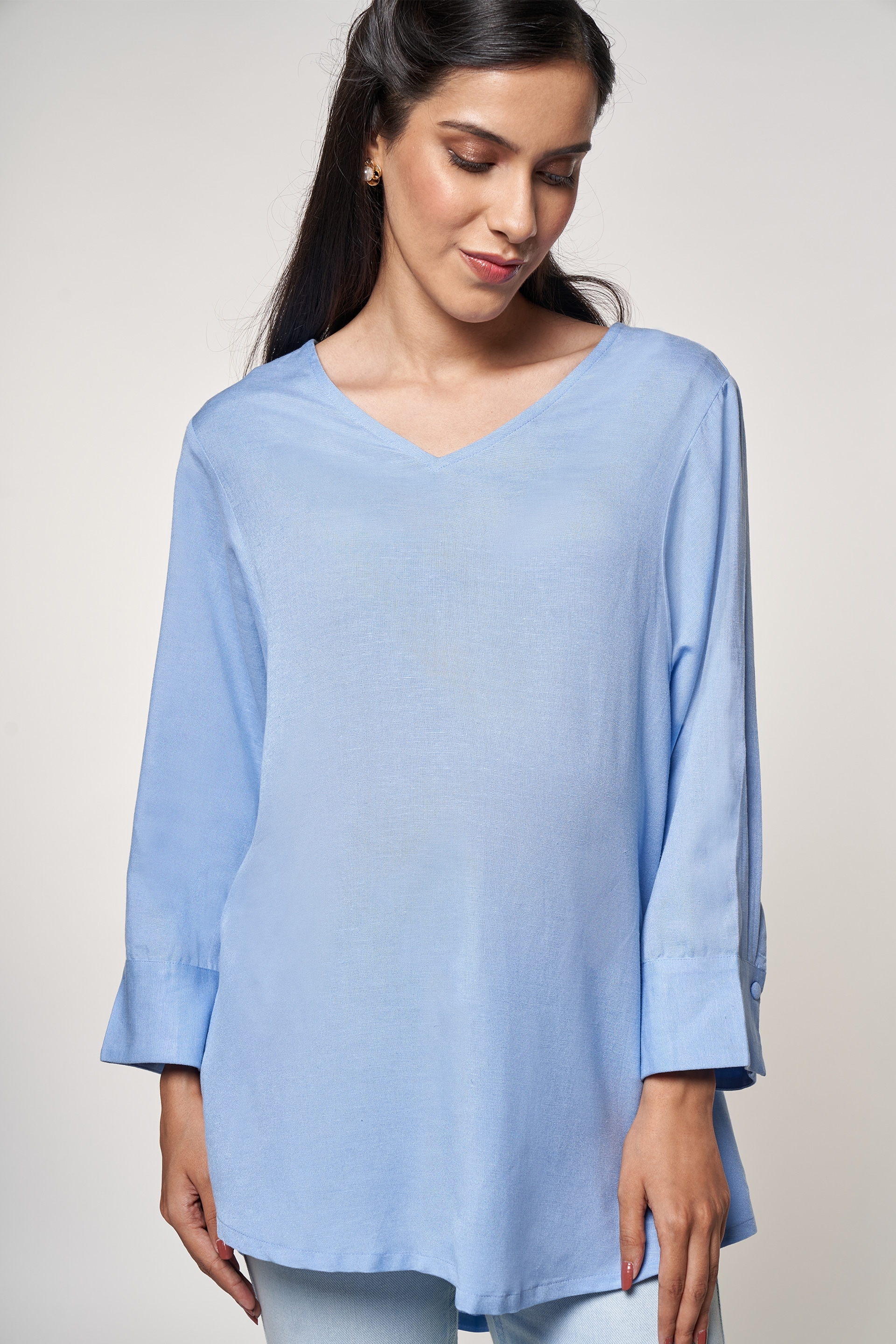 AND | Powder Blue Solid Top