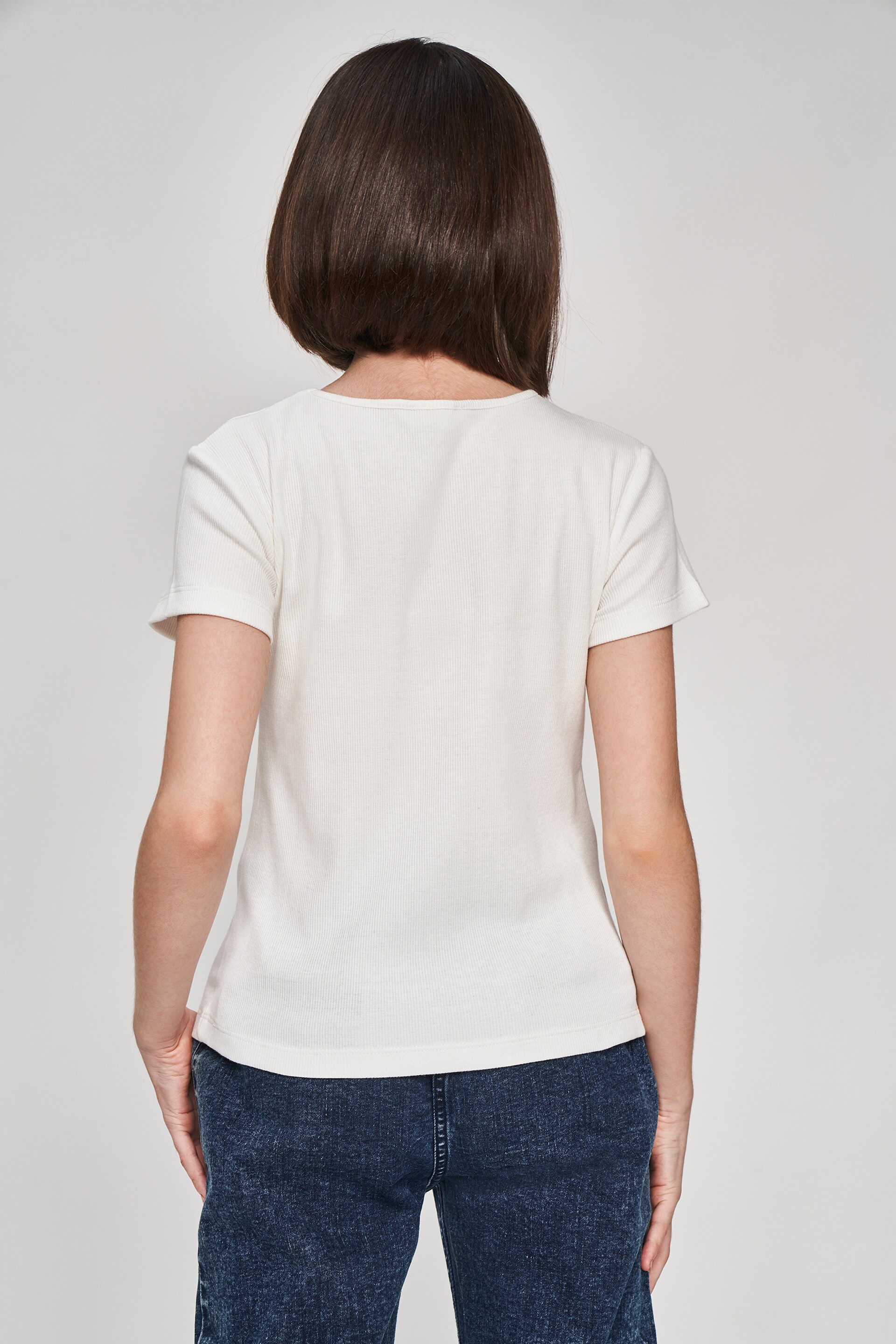 White Solid A-Line Top