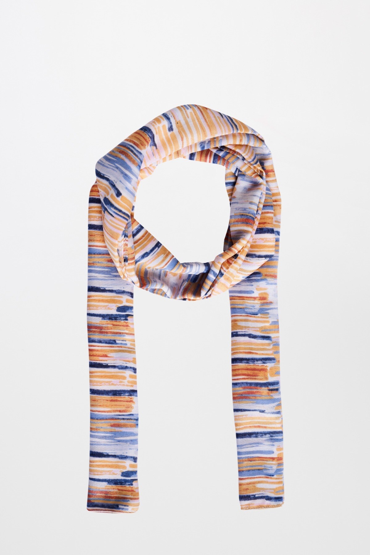 AND | Blue Polyester Scarf