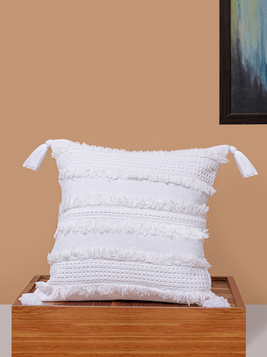 ANWYN | White Lace detailed cushion Cover