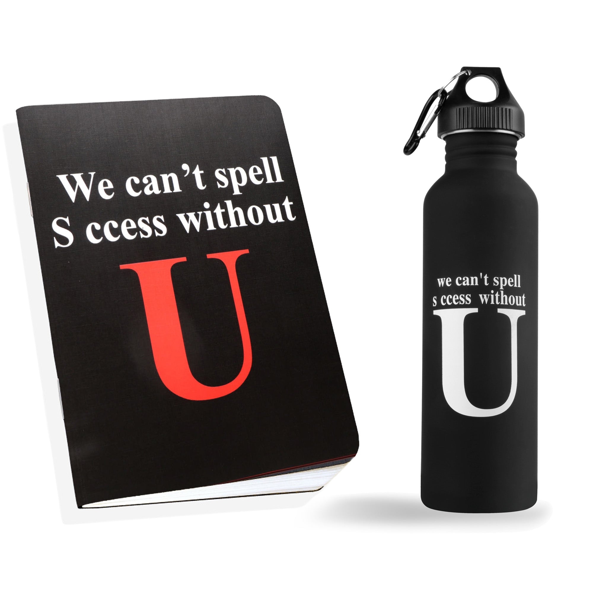 Archies | Archies Printed Stainless Steel Sipper Water Bottle & Notebook Combo With Corporate Quote Theme