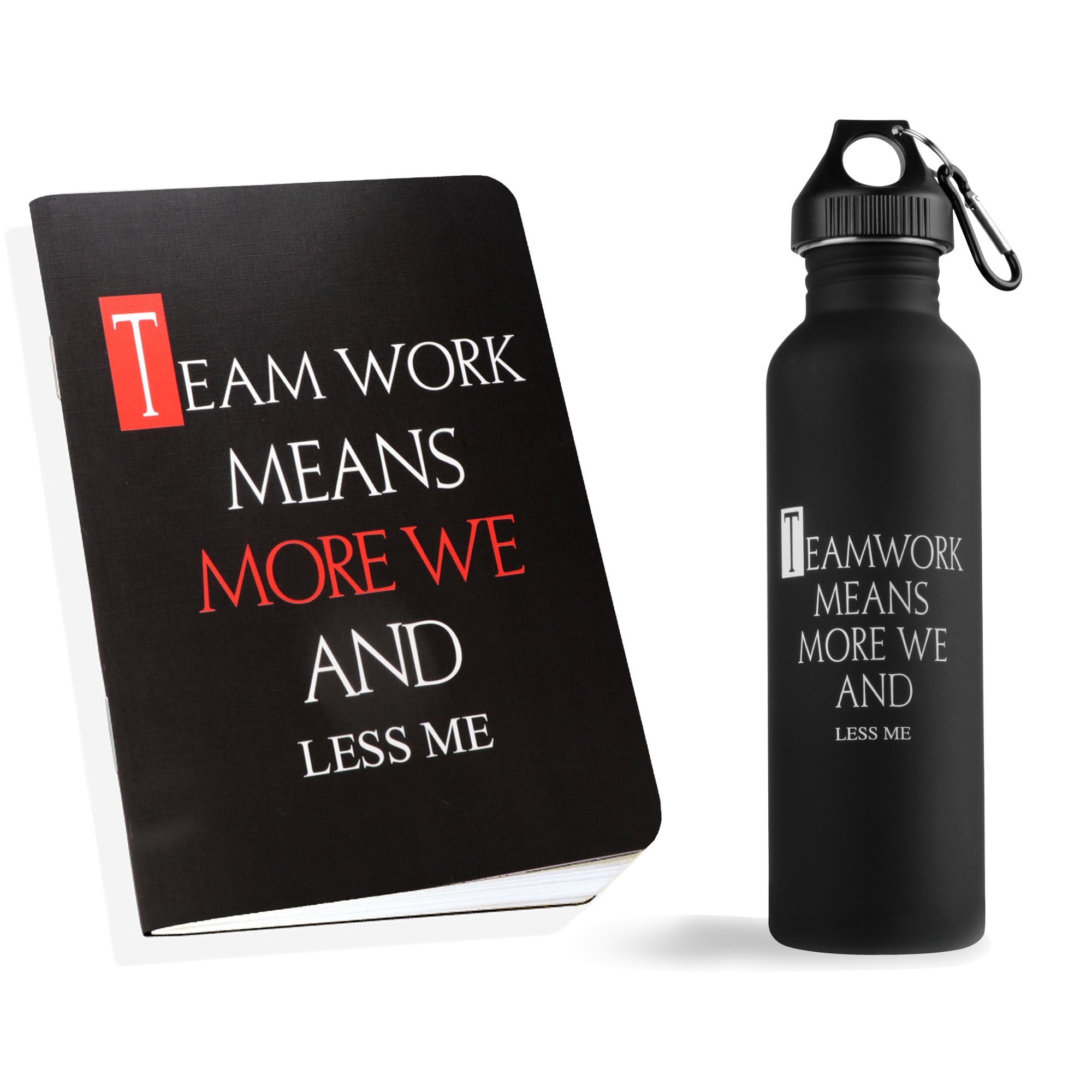 Archies | Archies Printed Stainless Steel Sipper Water Bottle  & Notebook Combo Corporate Quote Theme