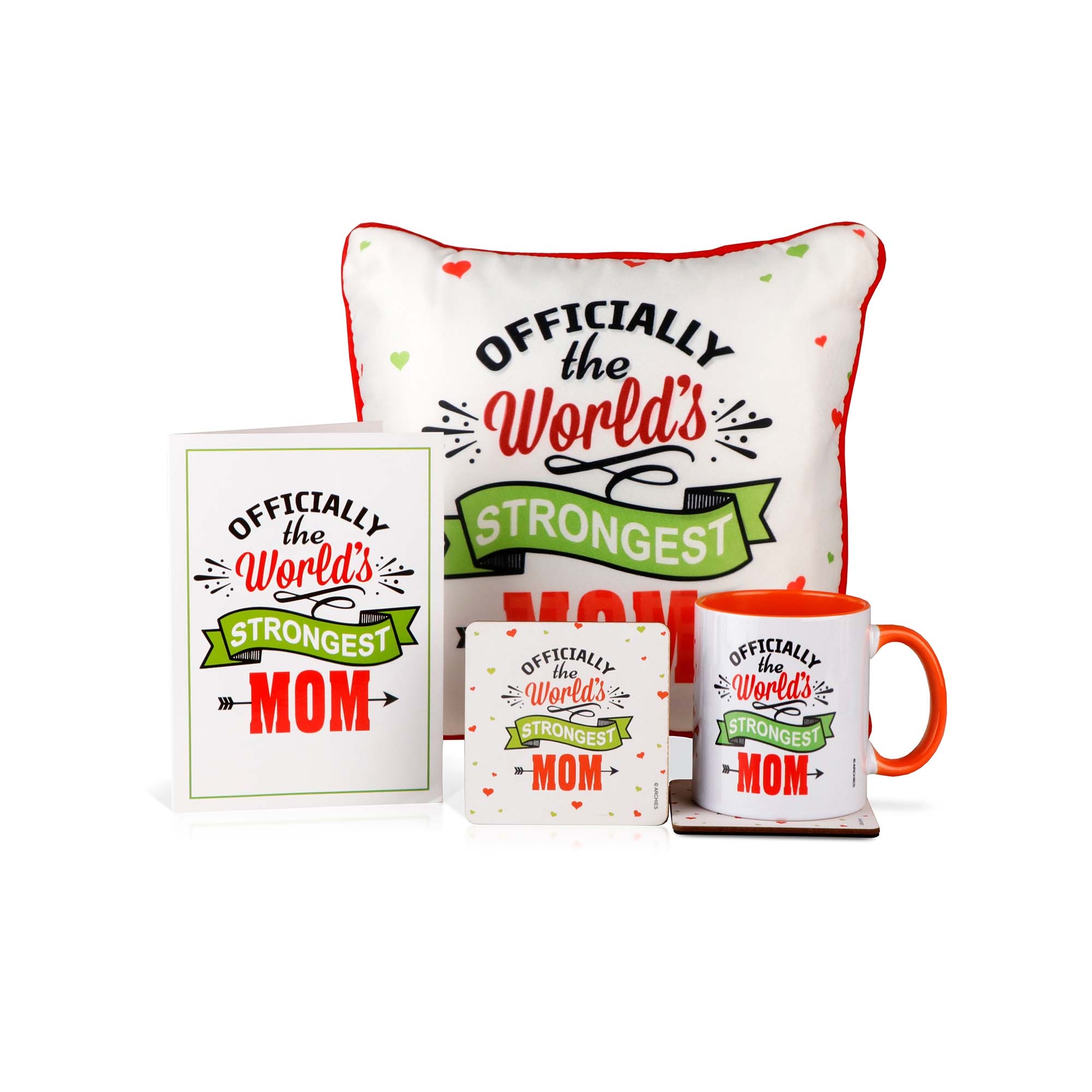 Archies | Archies Mother's day combo gift pack MUG CUSHION COASTER GREETING CARD WITH ENOV envelope