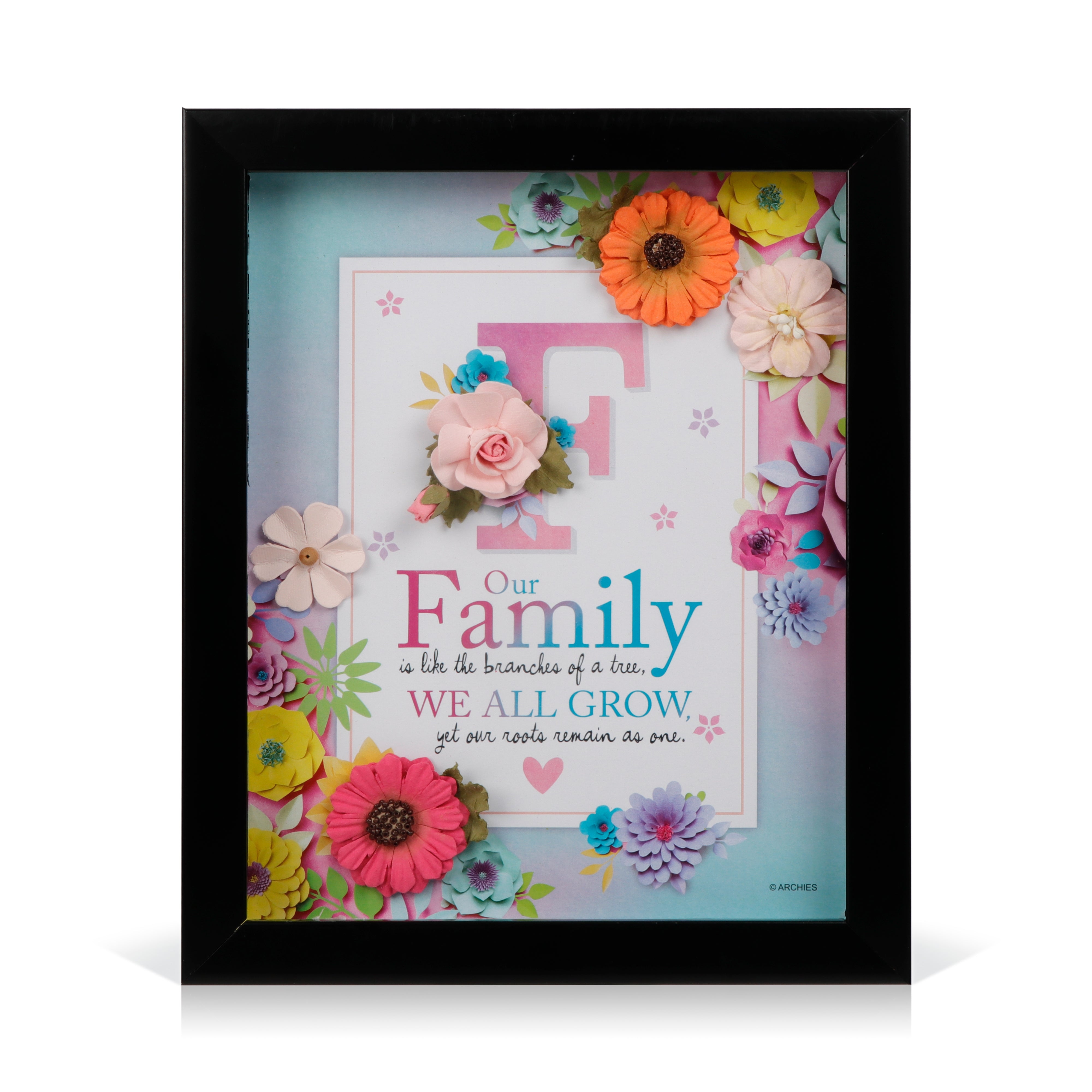 Archies | Archies KEEPSAKE QUOTATION - F.OUR FAMILY IS .... For gifting and Home décor