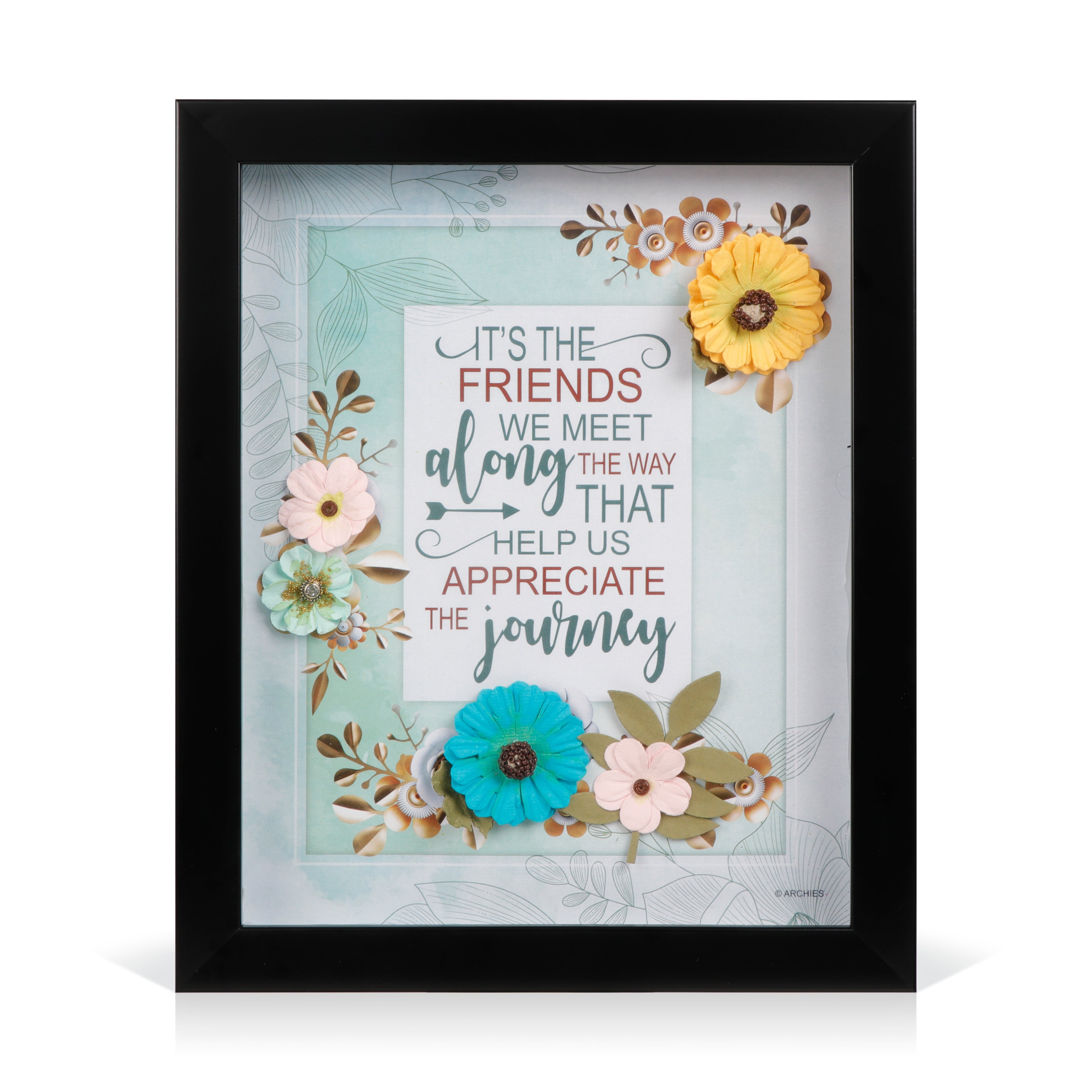 Archies KEEPSAKE QUOTATION - ITS FRIENDS WE MEET..... For gifting and Home décor