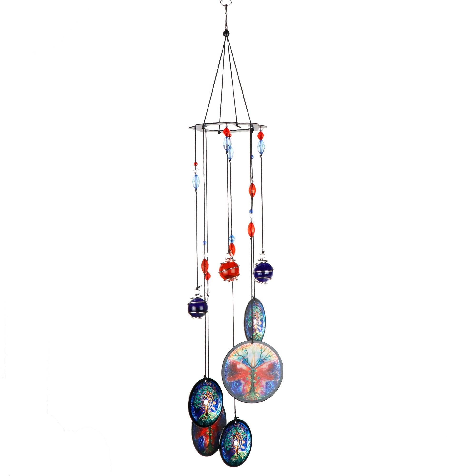 Archies | KEEPSAKE Metal Wind Chimes with 4 Bells with Door Hanger Wall wind chain 55CM Multicolor