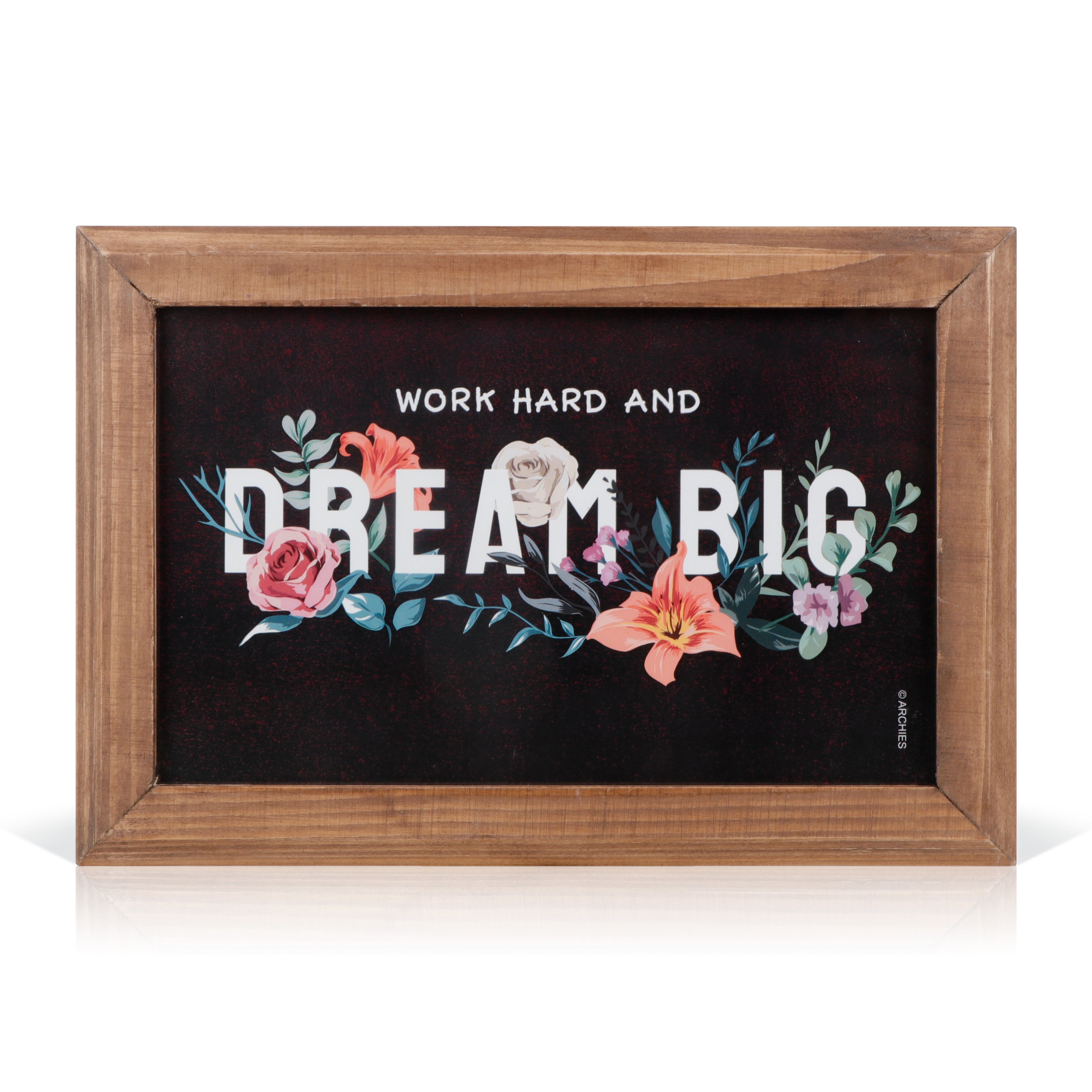 Archies KEEPSAKE QUOTATION- WORK HARD DREAM BIG For gifting and Home décor