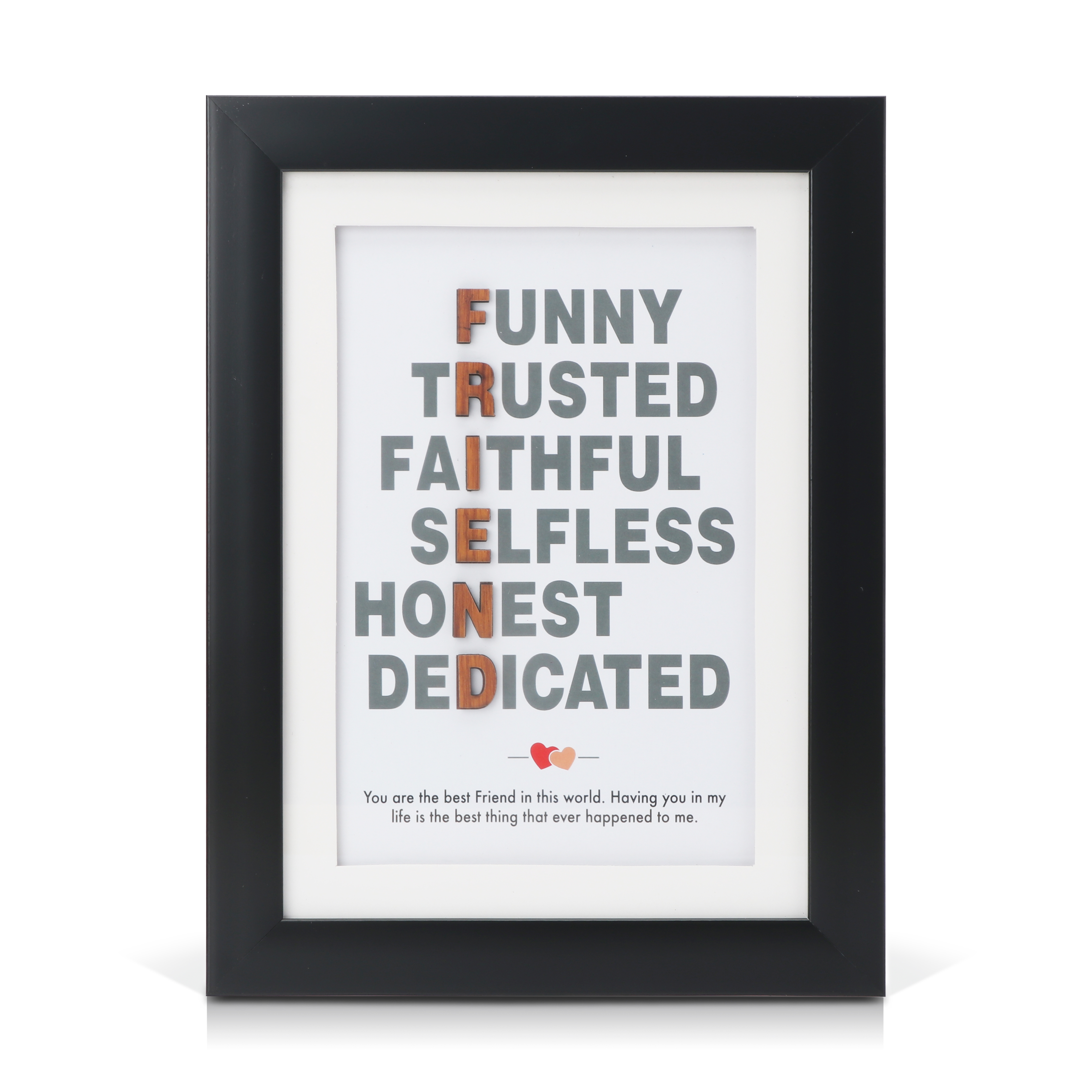 Archies Quotation Photo Frame with Greeting Card for Friend