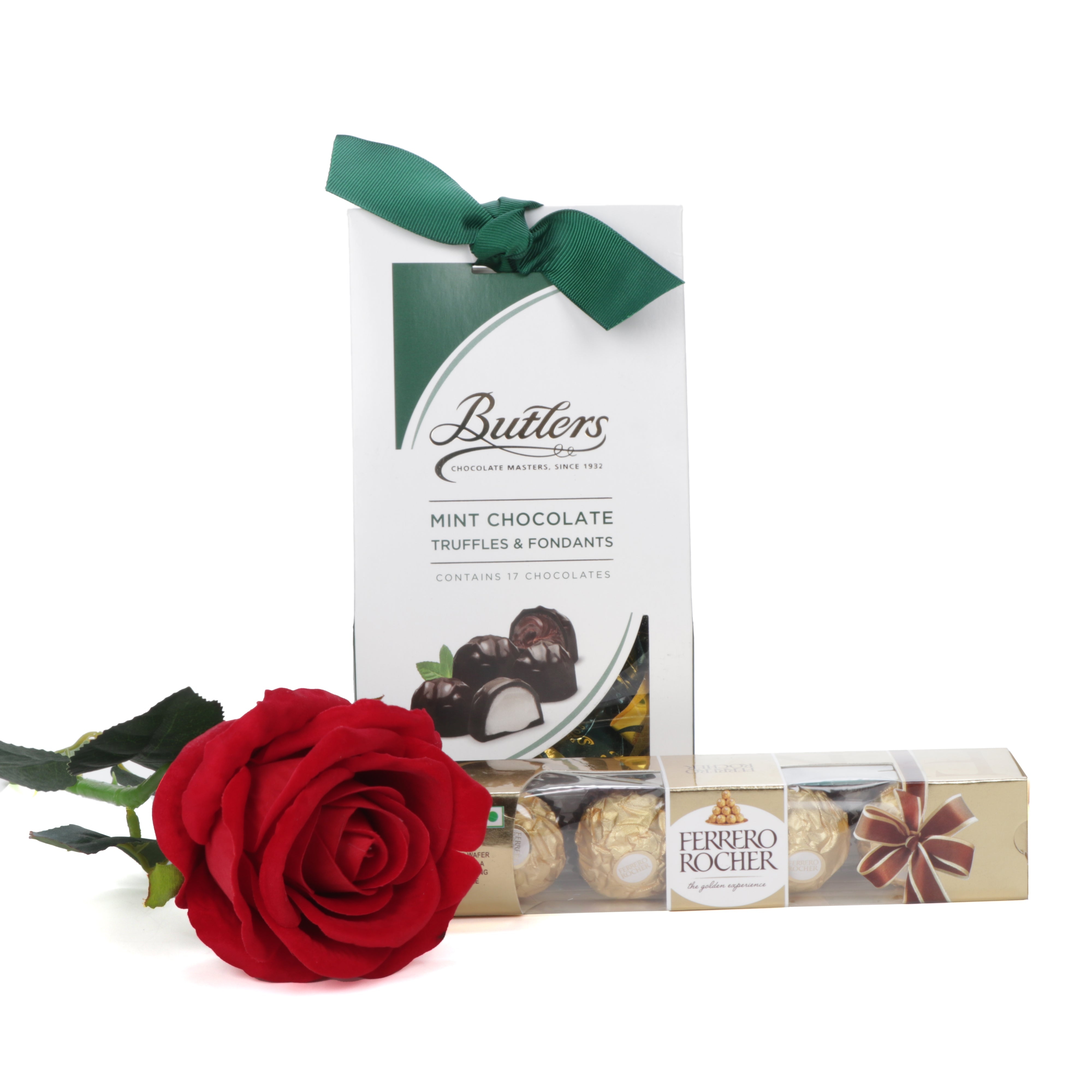 Archies | Archies valentine Gift pack Mint Butler with Ferrero Chocolate and Rose
