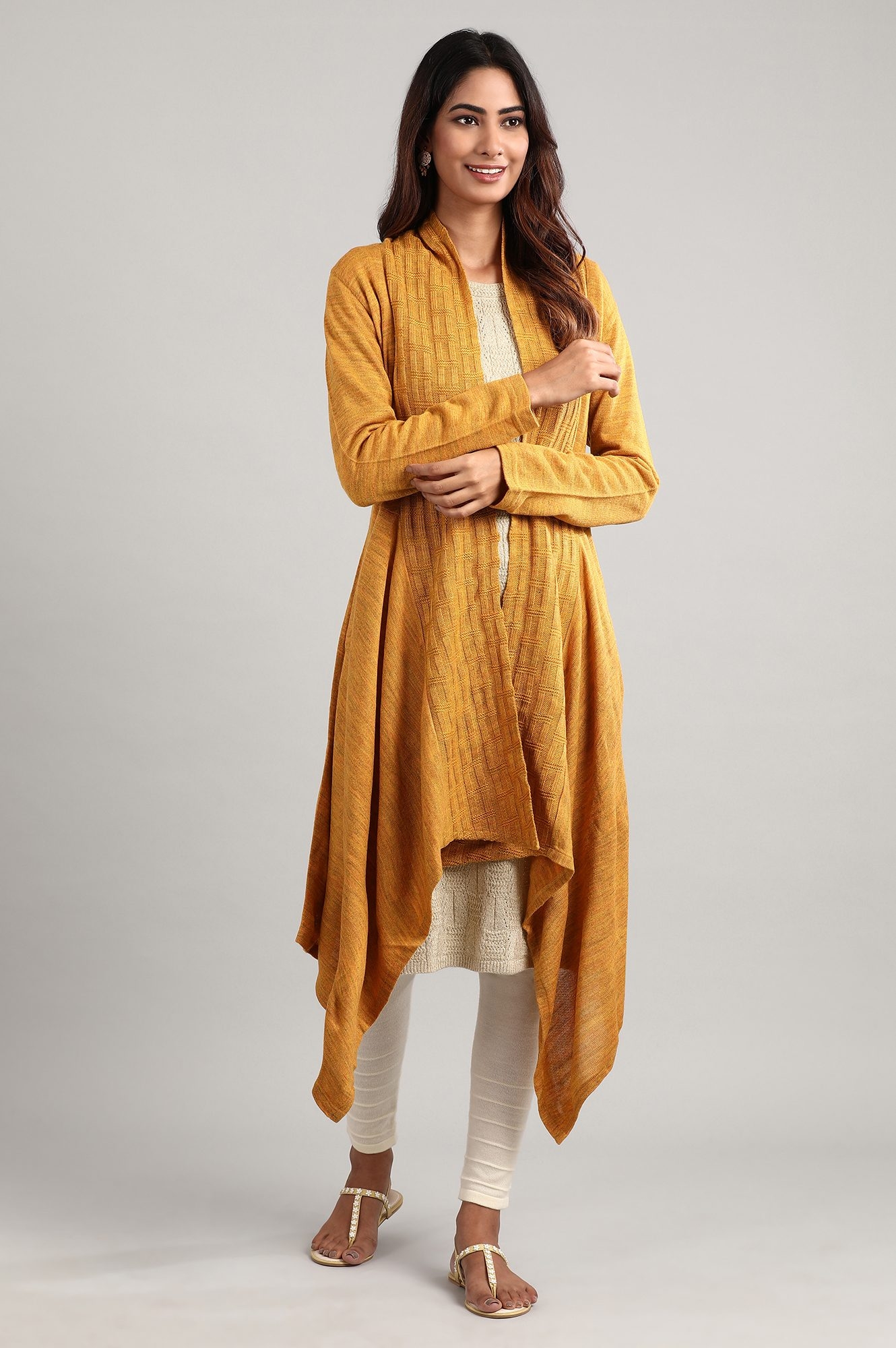 Aurelia | Yellow Shawl Collar Sweater