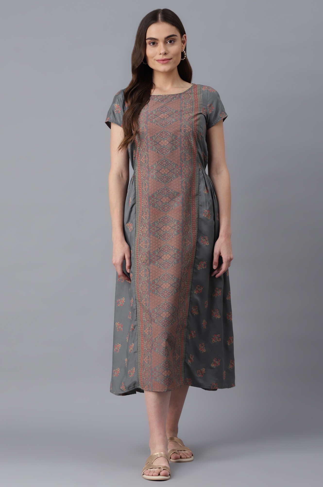 Aurelia | Aure By Aurelia Grey Ethnic Dress
