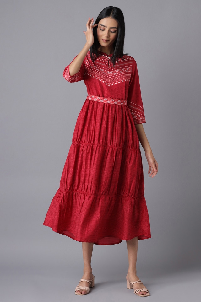 Aurelia | Red Printed Printed Dress
