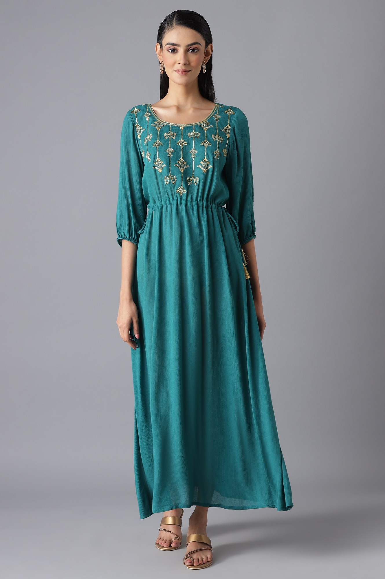 Aurelia | Green Flared Dress