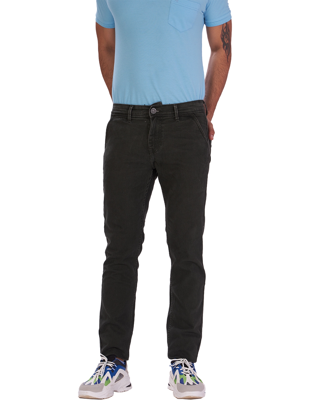 D'cot by Donear | D'cot by Donear Men's Green Cotton Jeans