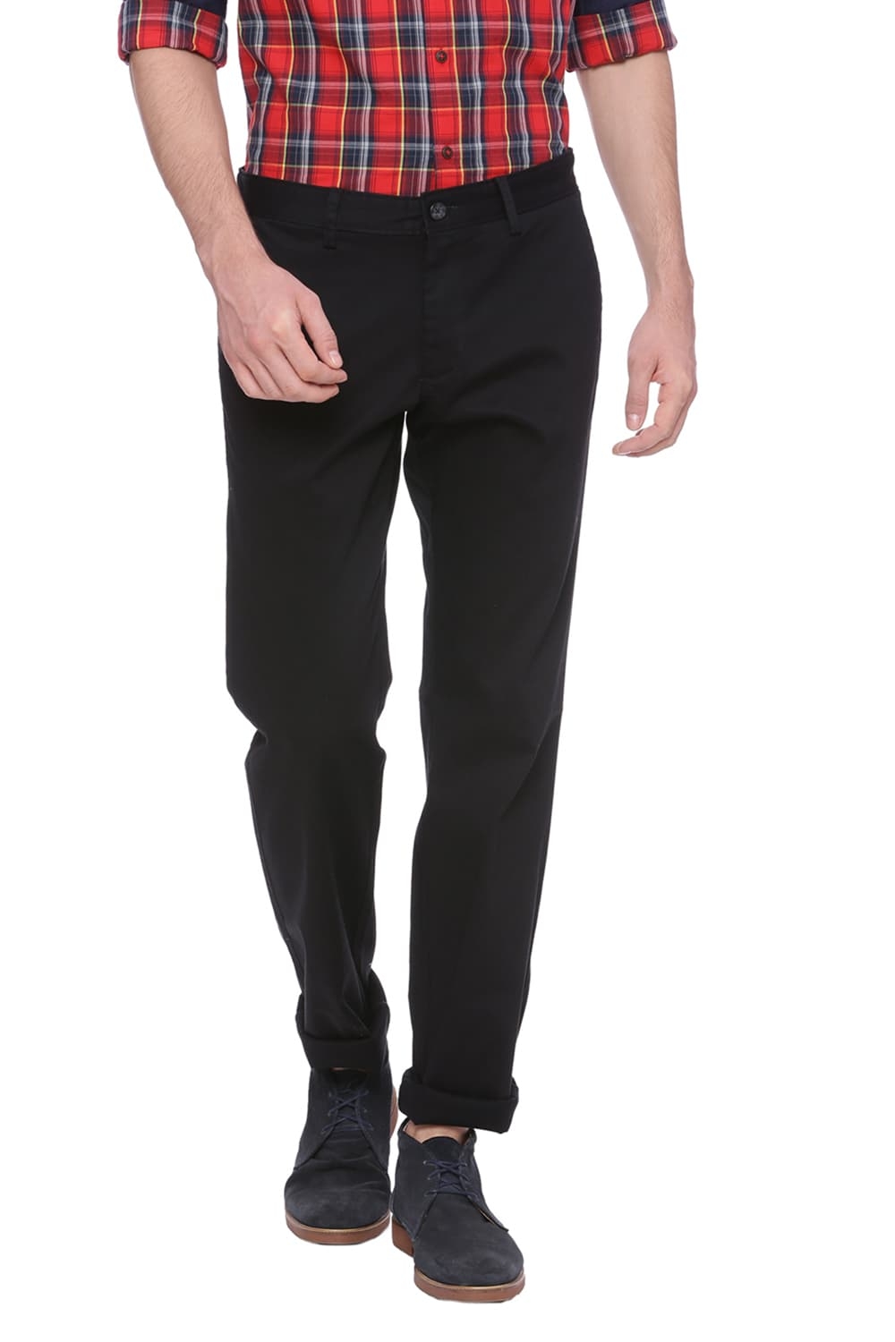 Basics | Basics Slim Fit Phantom Black Stretch Trouser