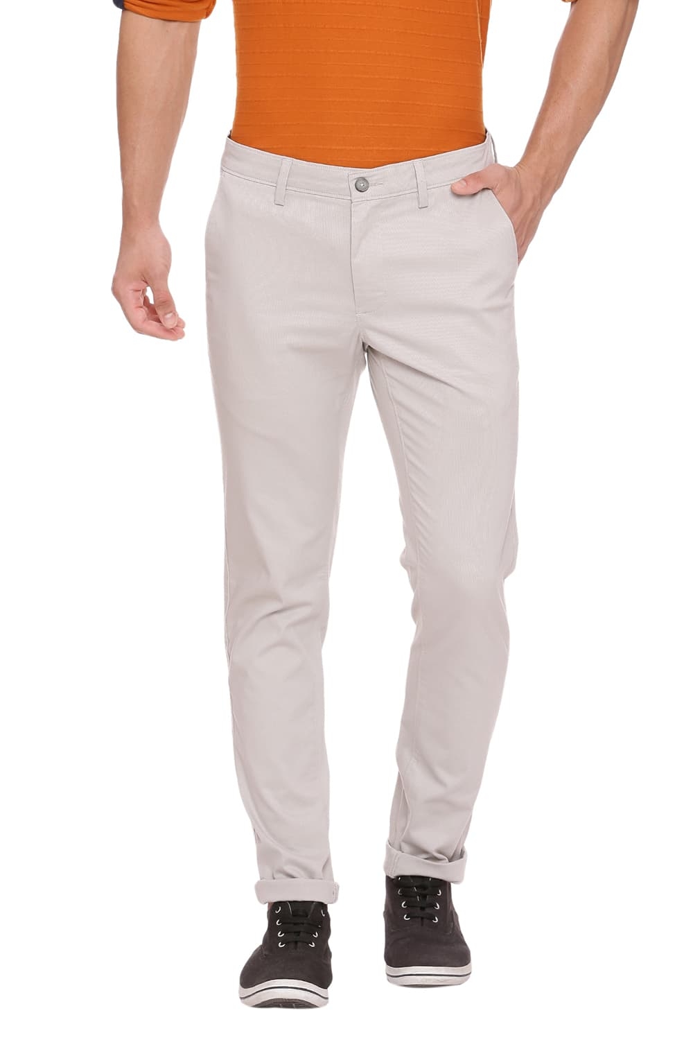 BASICS | Basics Tapered Fit Silver Lining Stretch Trouser