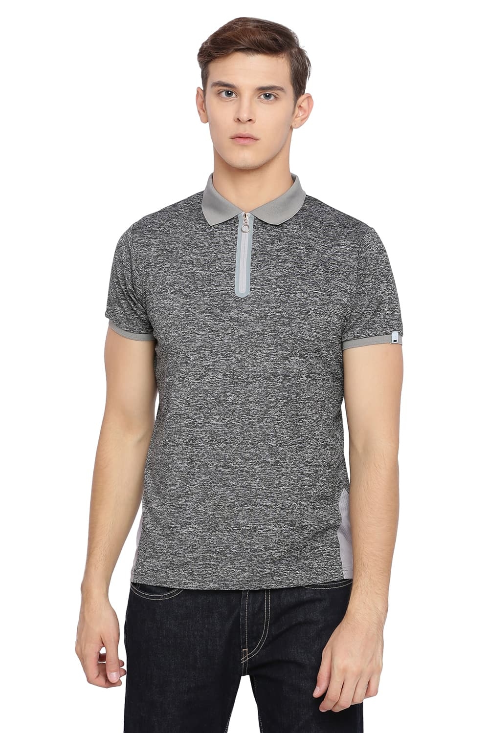 Basics | Basics Muscle Fit Gargoyle Grey Polo T Shirt