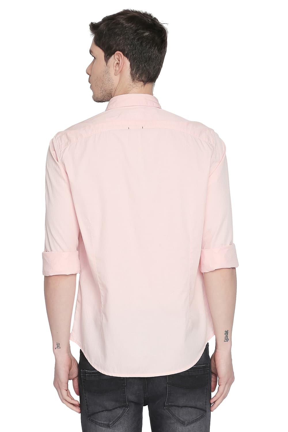 Basics | Basics Slim Fit Peach Melba Structure Shirt