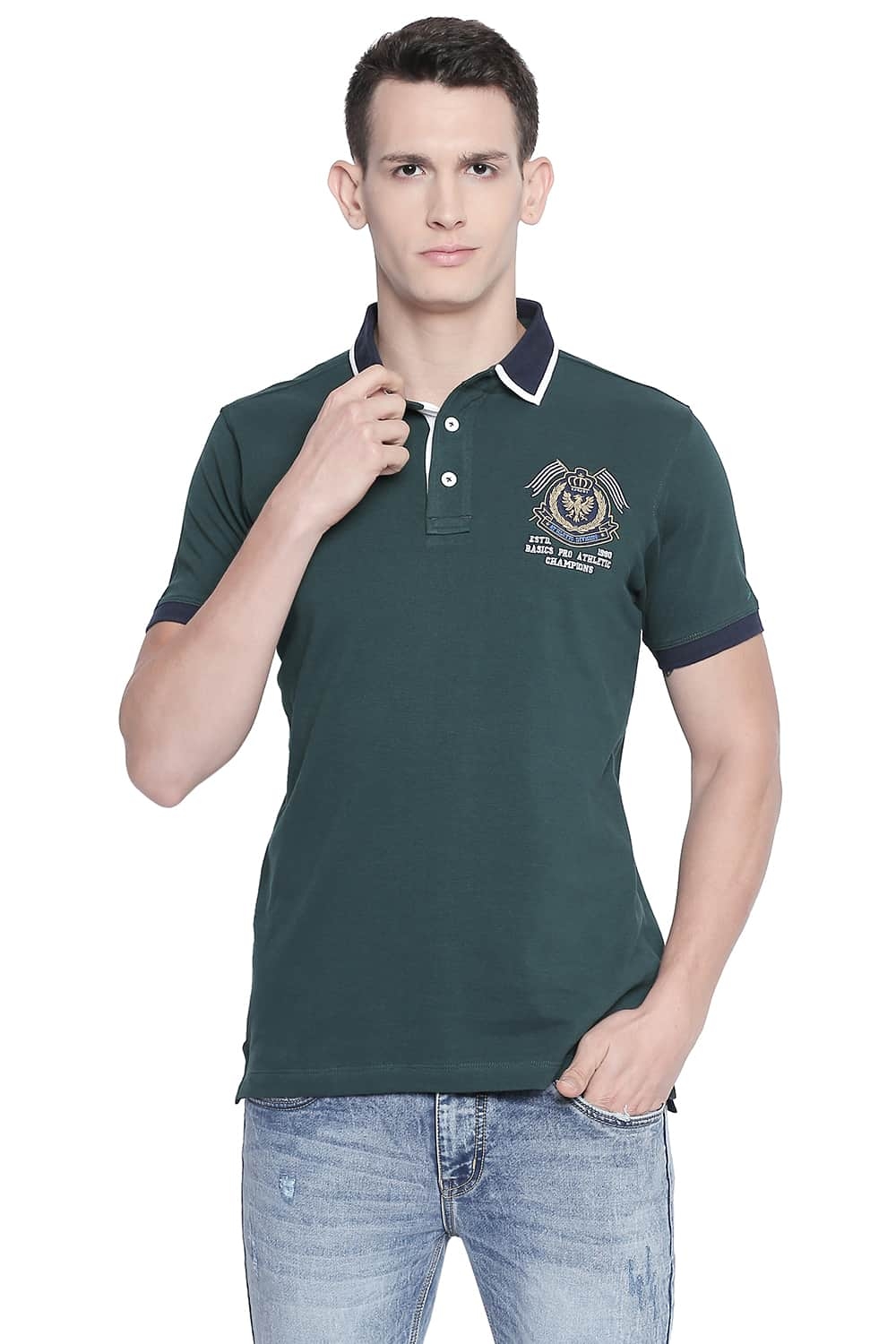 Basics | Basics Muscle Fit June Bug Rugby Polo T Shirt