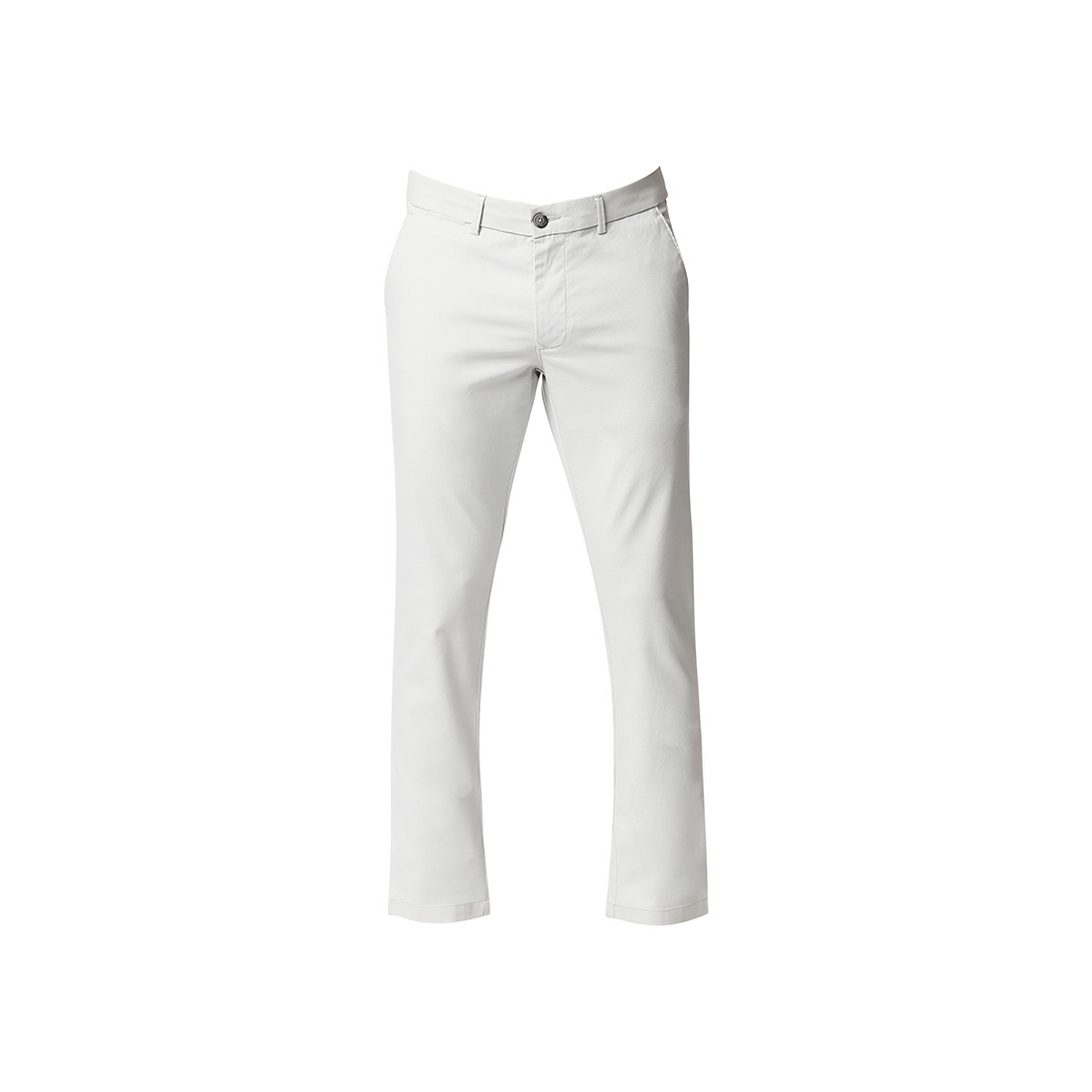 Basics | BASICS CASUAL SELF LIGHT GREY COTTON STRETCH TAPERED TROUSERS  5