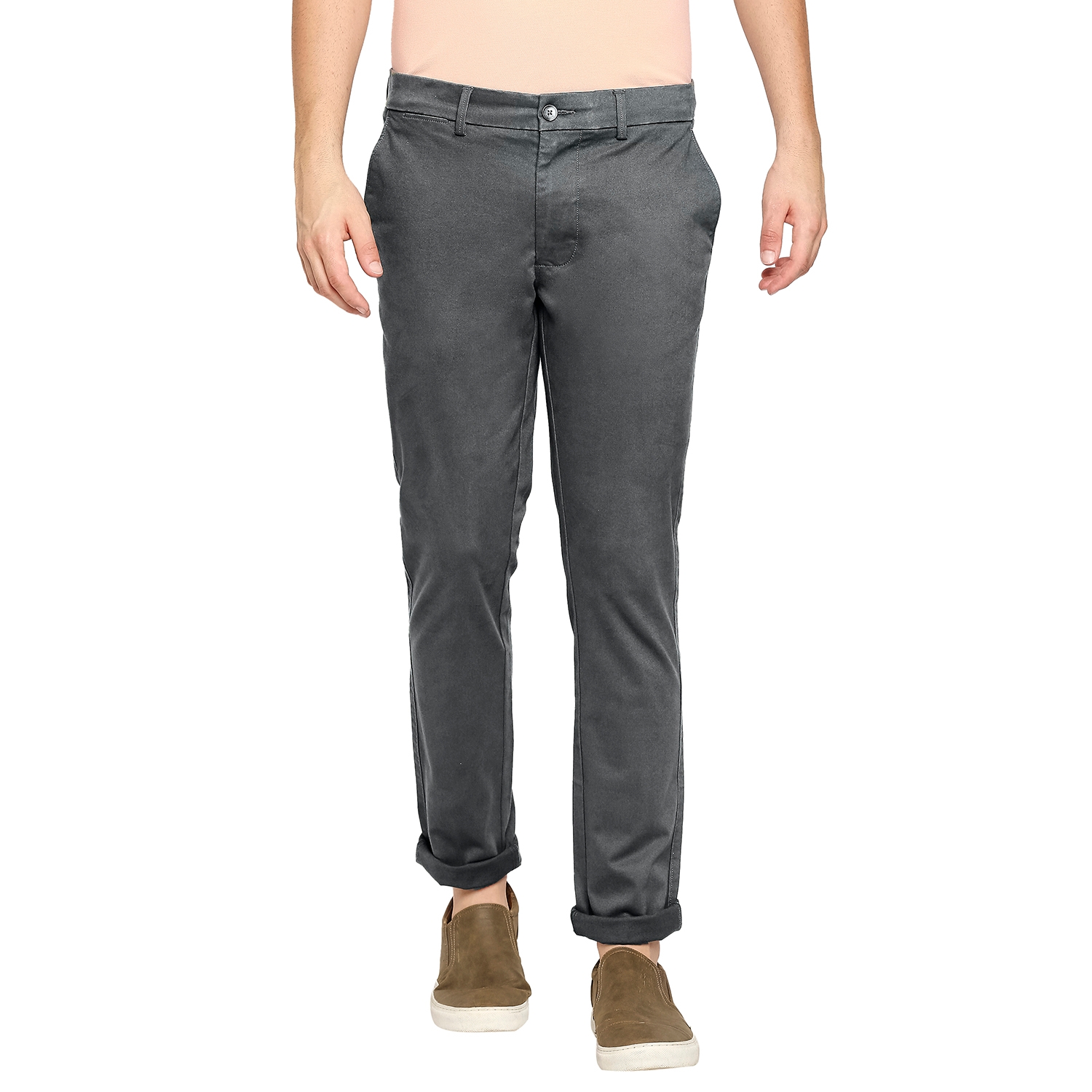 Basics | Basics Tapered Fit Balsam Grey Stretch Trousers