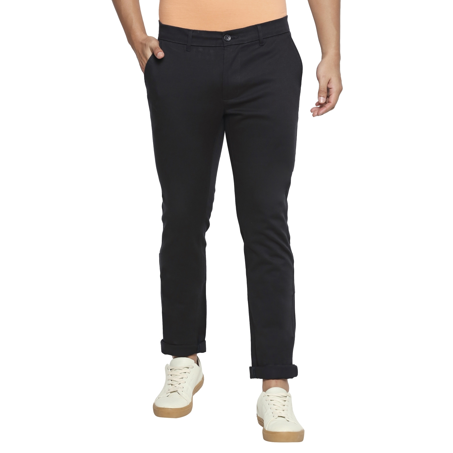 Basics | Basics Tapered Fit Dark Phantom Grey Stretch Trouser