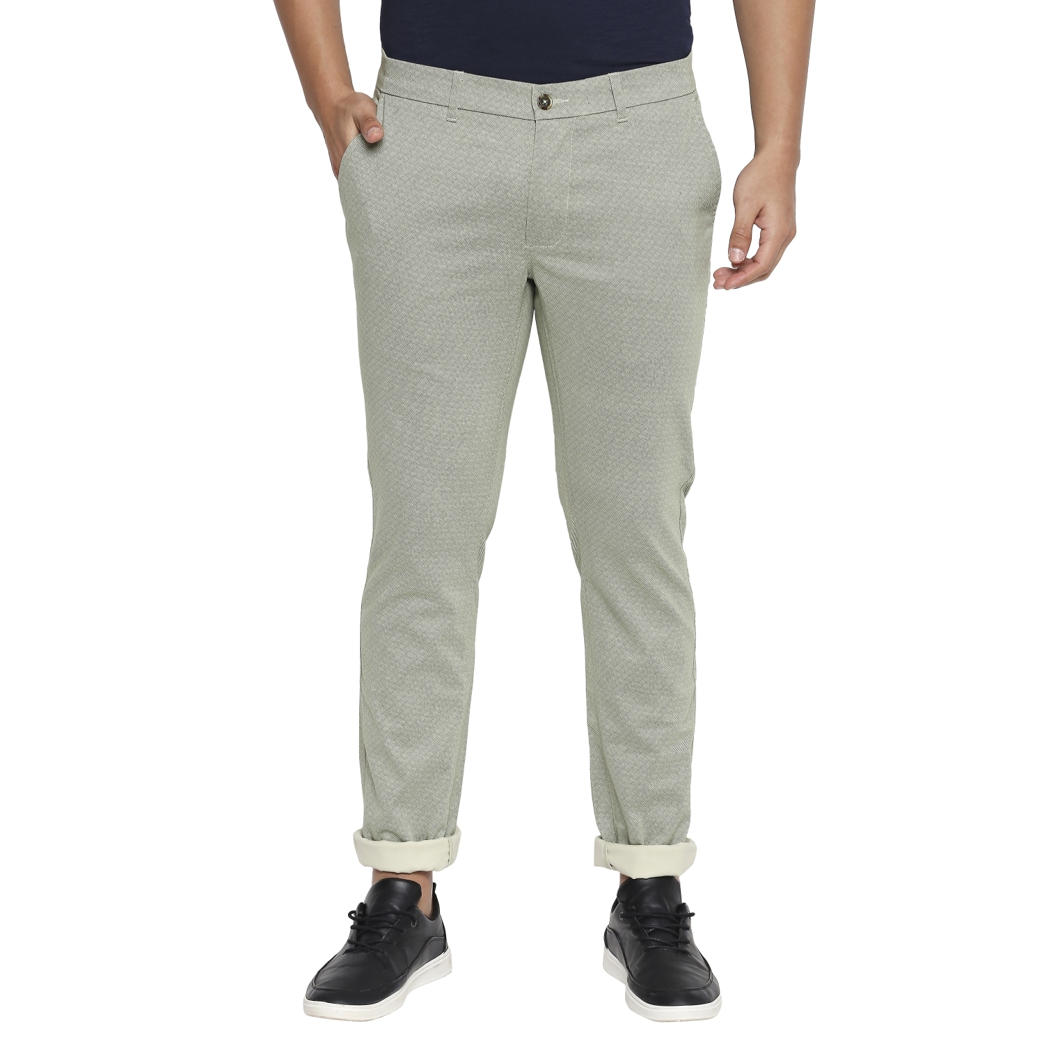 Basics | Basics Tapered Fit Aspen Green Stretch Trouser